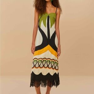 Farm Rio- Elegant Multicolor Sleeveless Dress size M (never worn with tags)